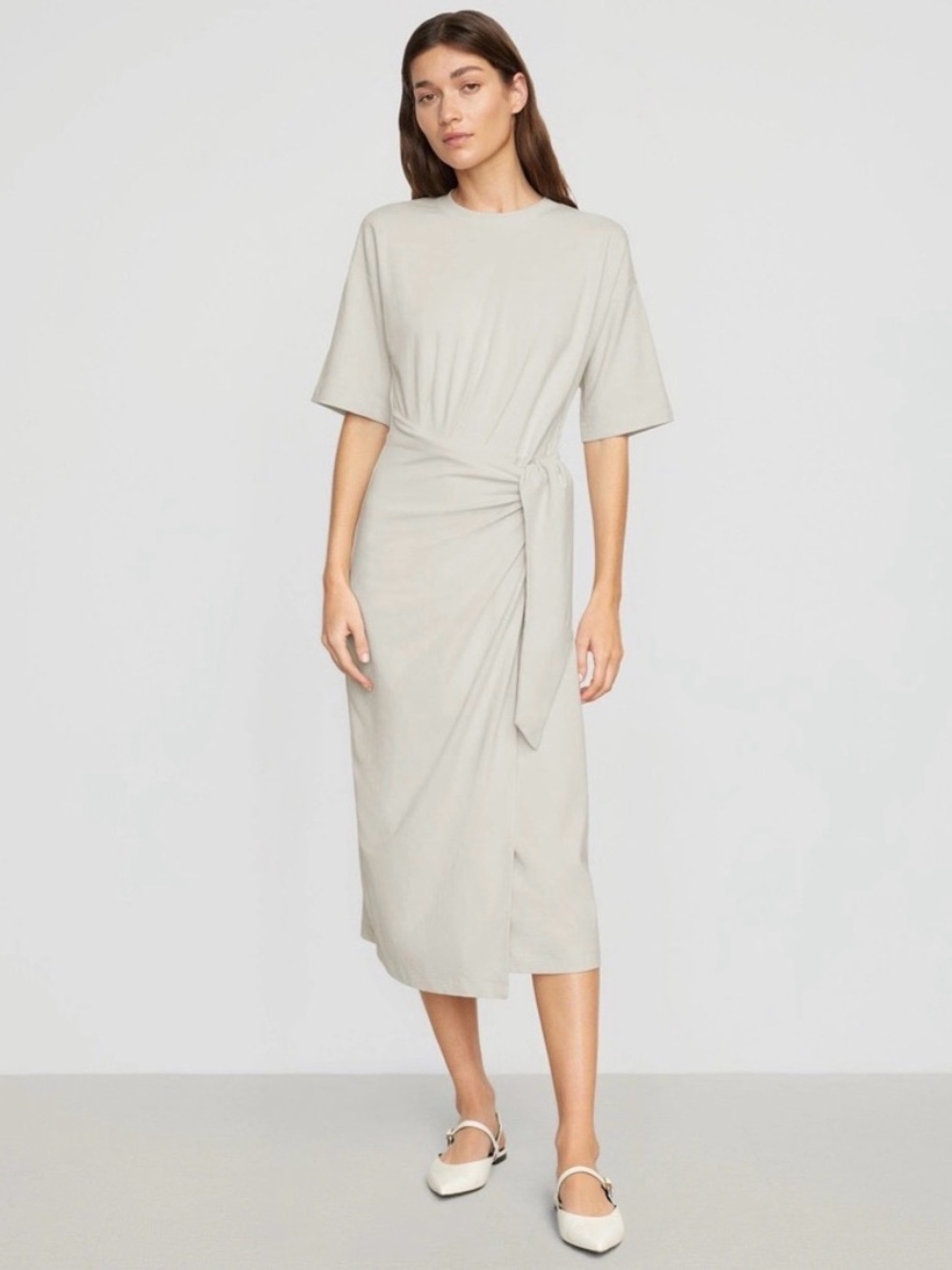 Modern Citizen Noa Minimalist Tshirt Wrap Dress